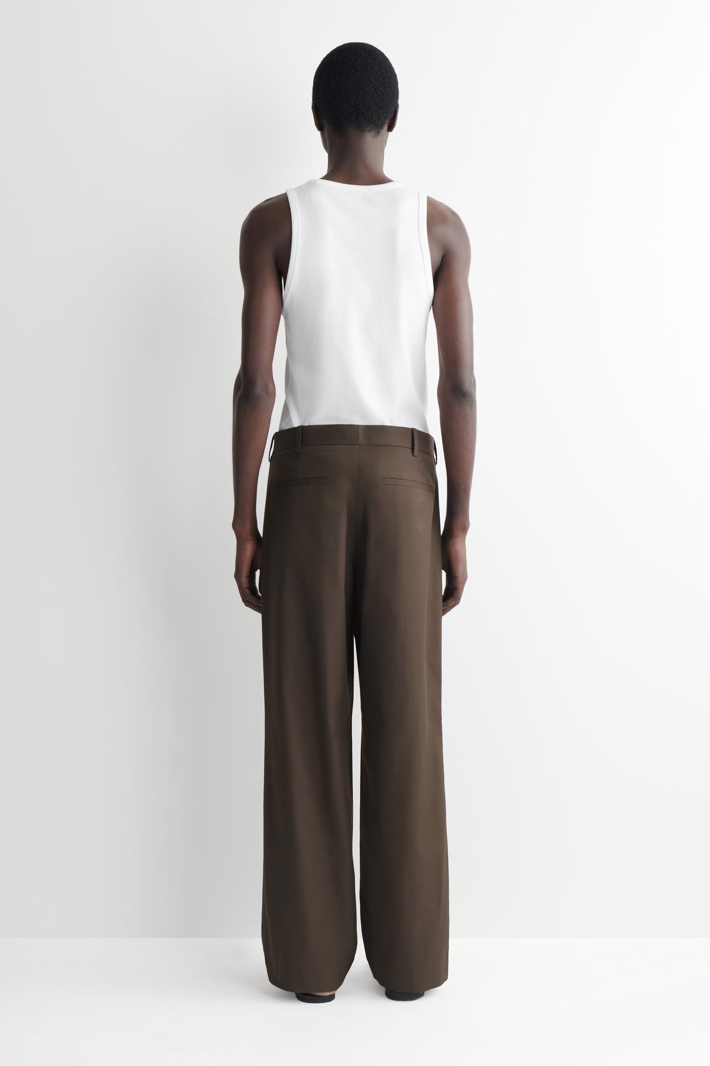 COTTON WIDE-LEG PANTS