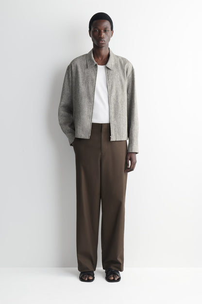 COTTON WIDE-LEG PANTS