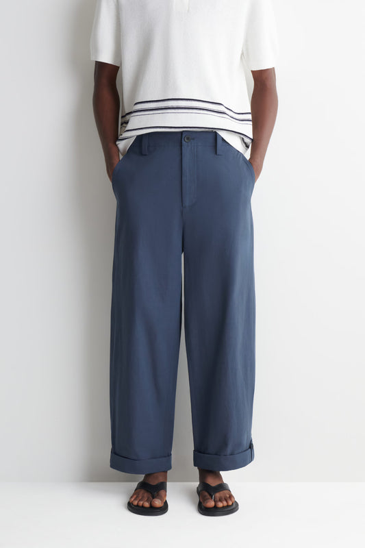 RELAXED FIT CUFFED PANTS