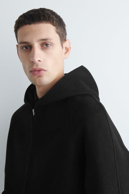 WOOL ZIP-UP HOODIE