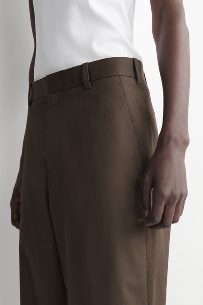 COTTON WIDE-LEG PANTS