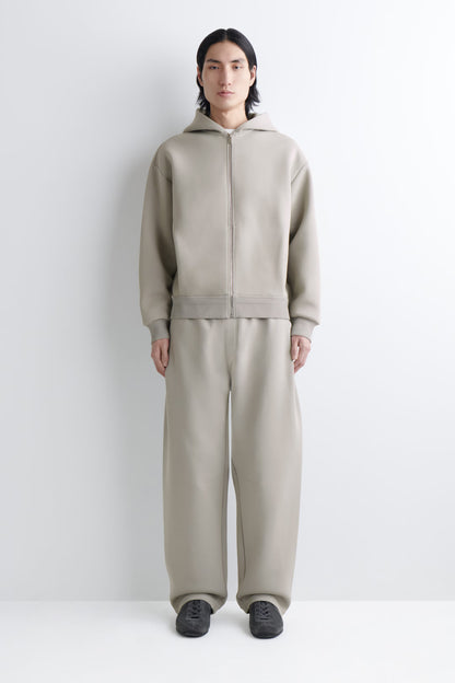 PIQUÉ ZIP-UP HOODIE