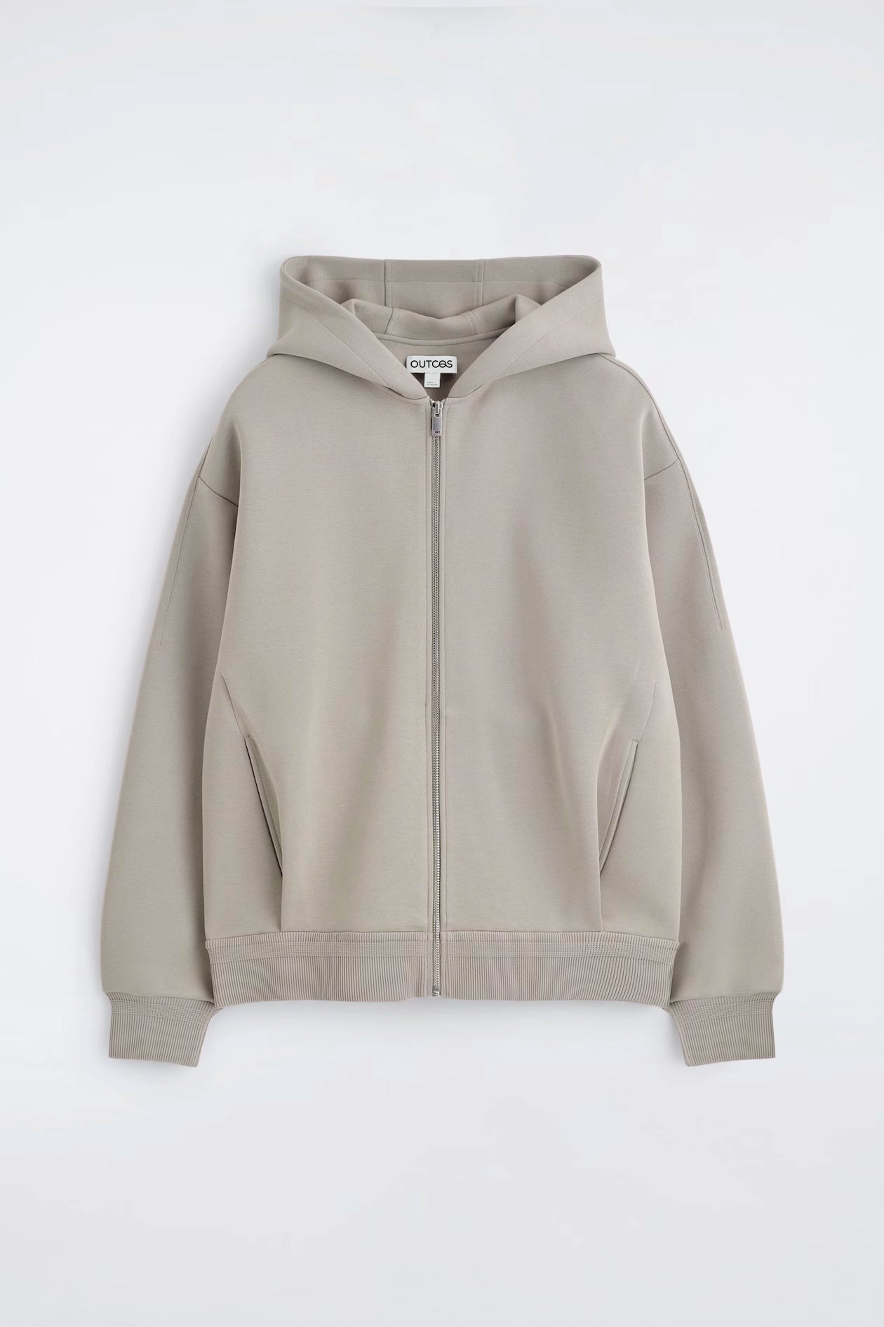 PIQUÉ ZIP-UP HOODIE