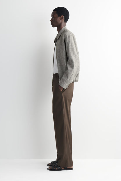 COTTON WIDE-LEG PANTS