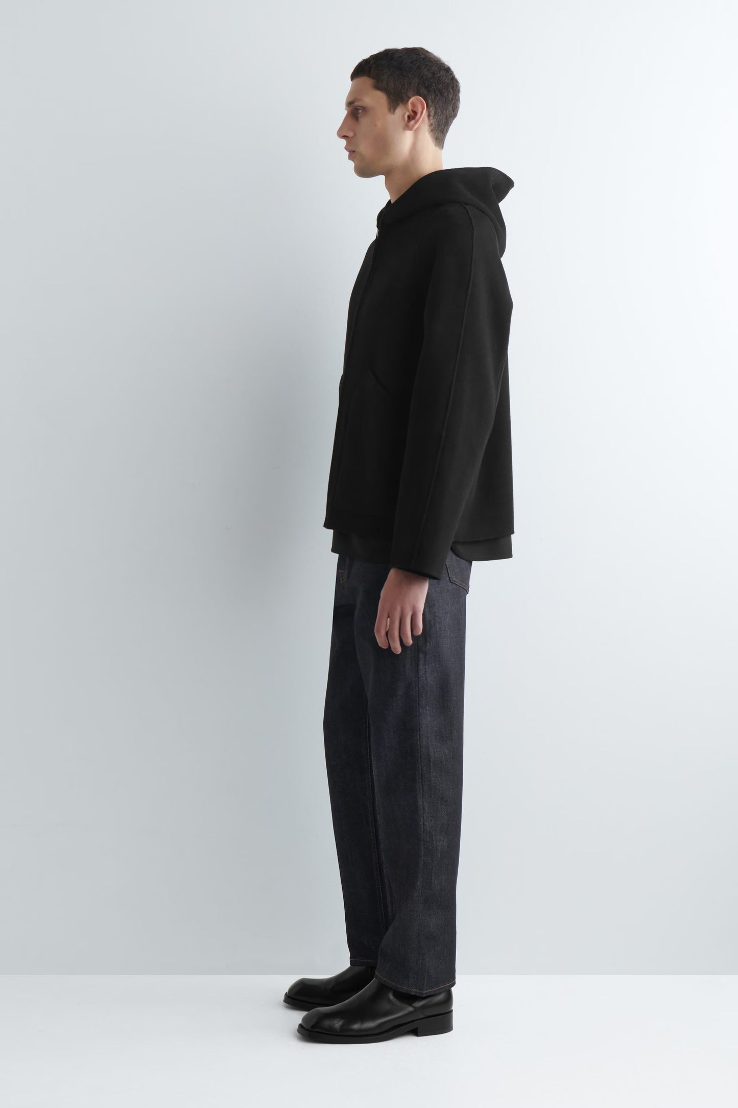 WOOL ZIP-UP HOODIE