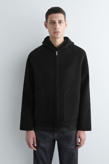 WOOL ZIP-UP HOODIE