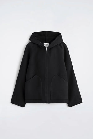 WOOL ZIP-UP HOODIE