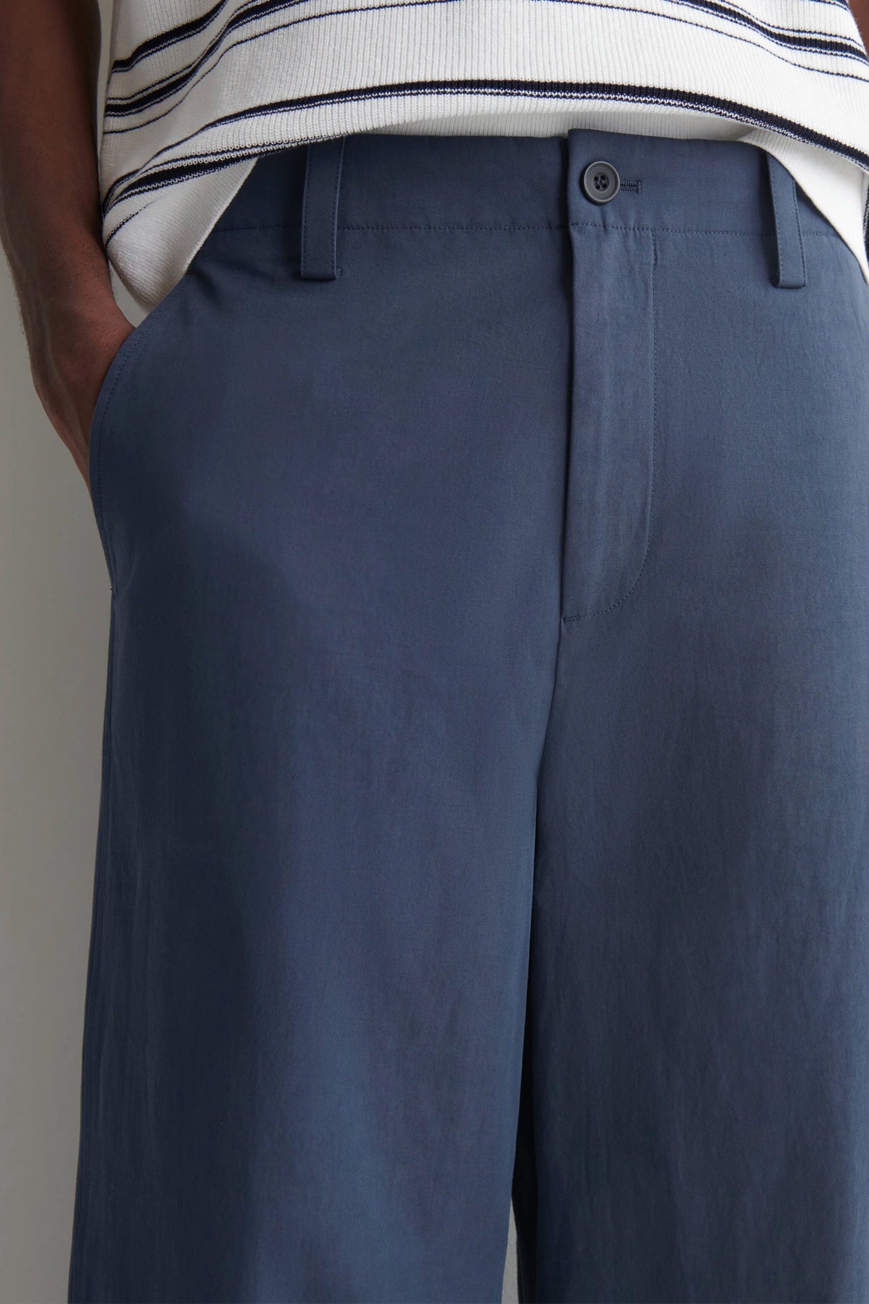 RELAXED FIT CUFFED PANTS